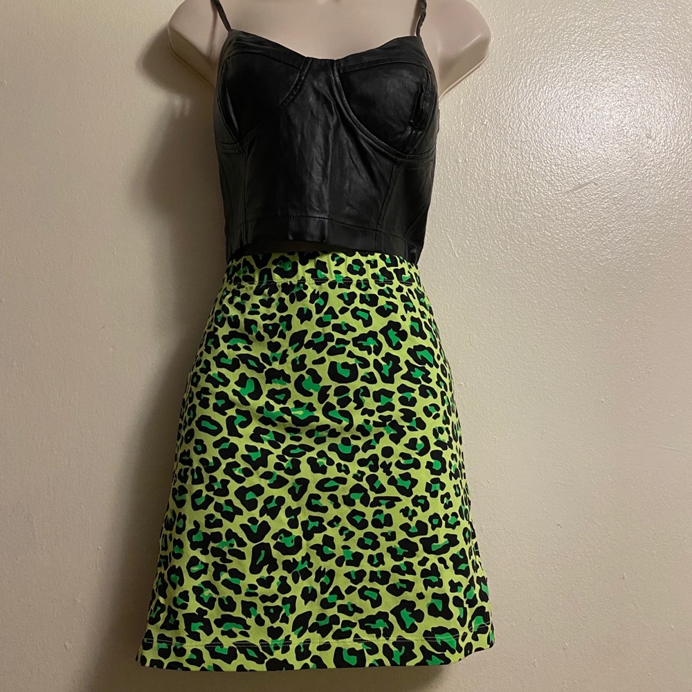 Neon Leopard Skirt